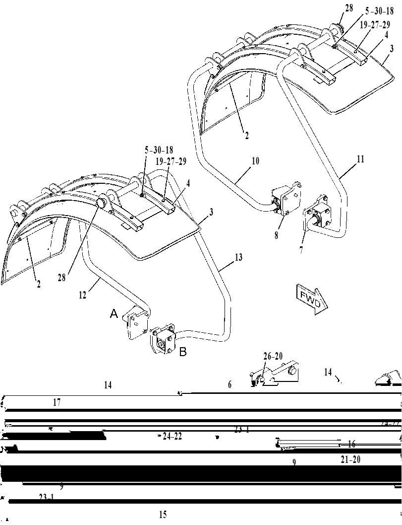 FENDER & SUPPORT GP 3087368 CAT