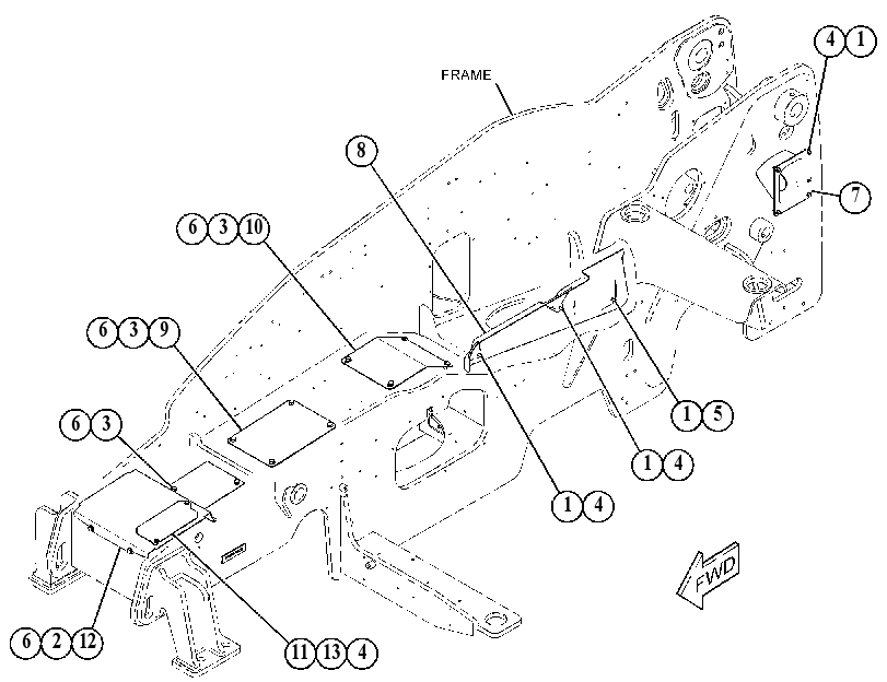 COVER & MTG GP - CHASSIS 4942350 CAT