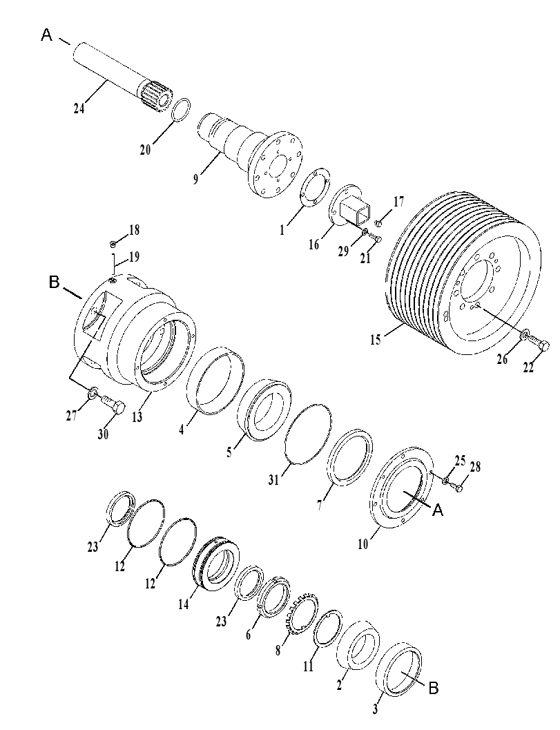 PULLEY GP-LOWER 2441913 CAT