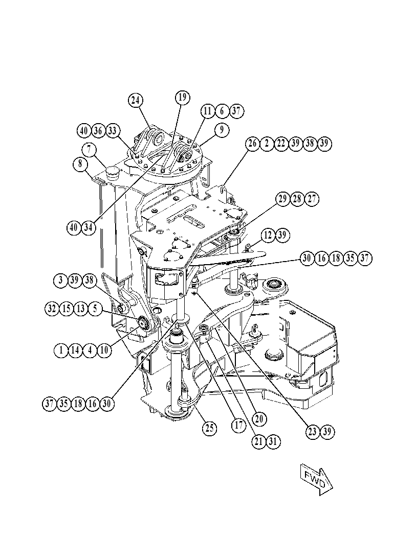 FRAME GP-HARVESTER HEAD 4416040 CAT
