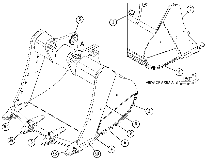 BUCKET AS-SEVERE SERVICE SPADE 4916815 CAT