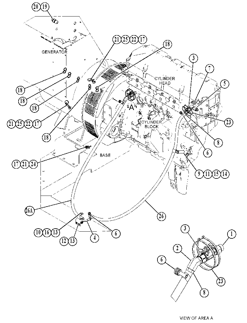 Крепление подогревателя ОЖ 4632473 CAT