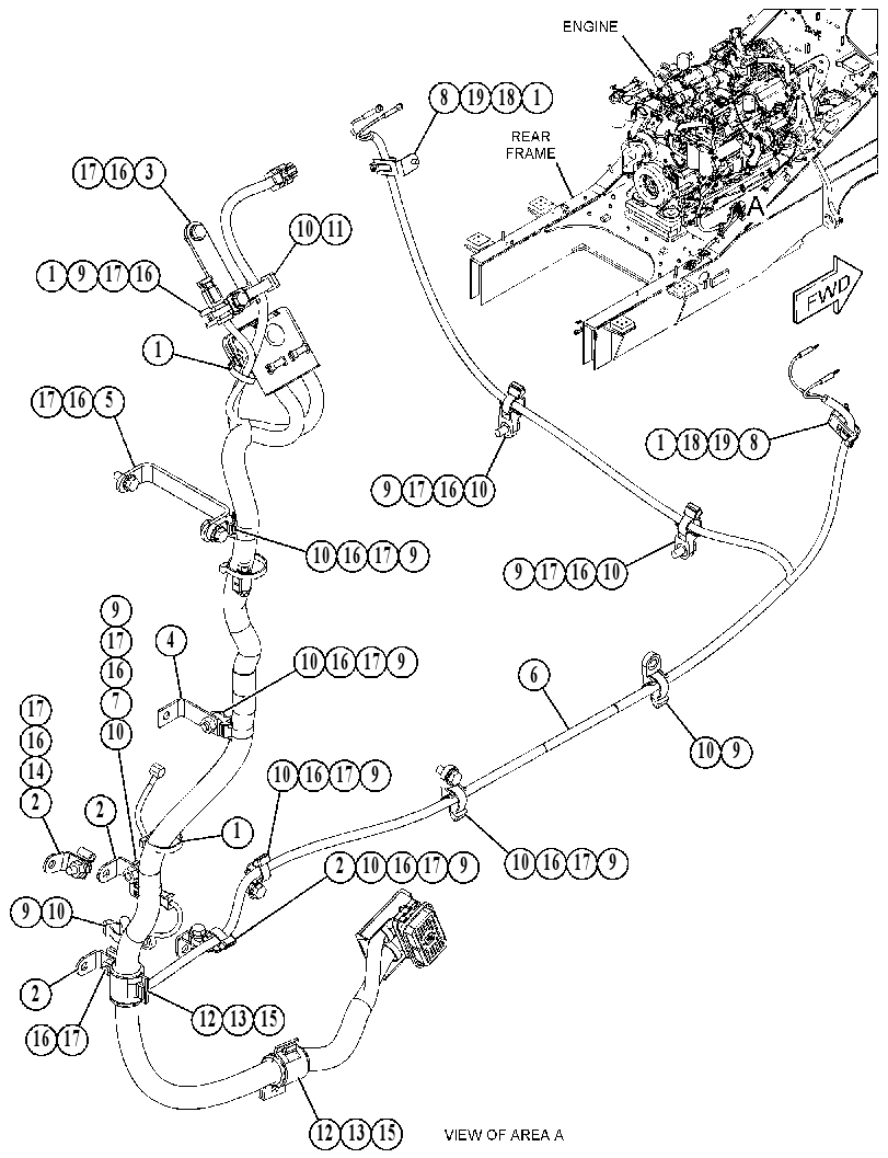 Проводка двигателя 4837455 CAT