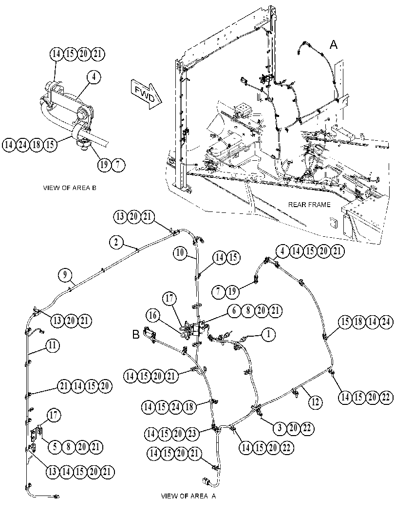 WIRING GP-HOOD 4837390 CAT
