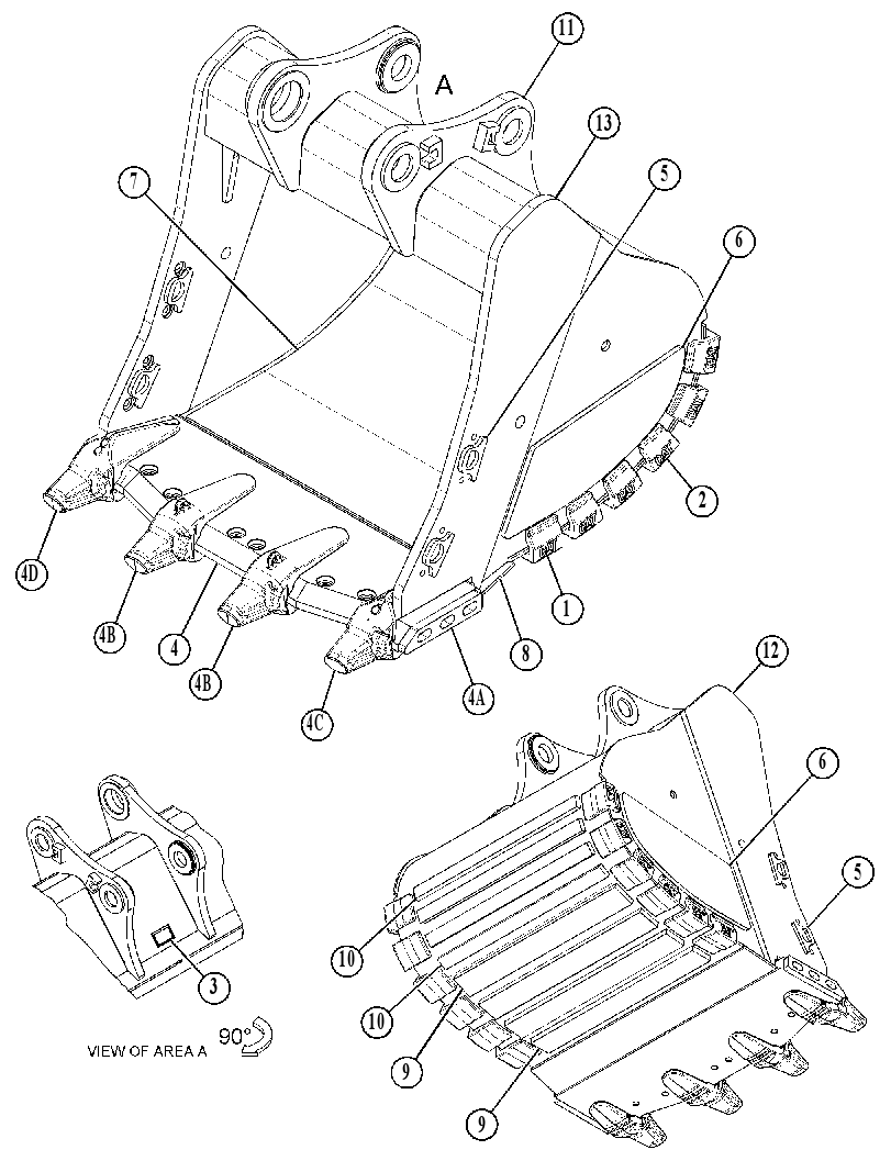 BUCKET AS-EXTREME SERVICE ROCK 4916806 CAT