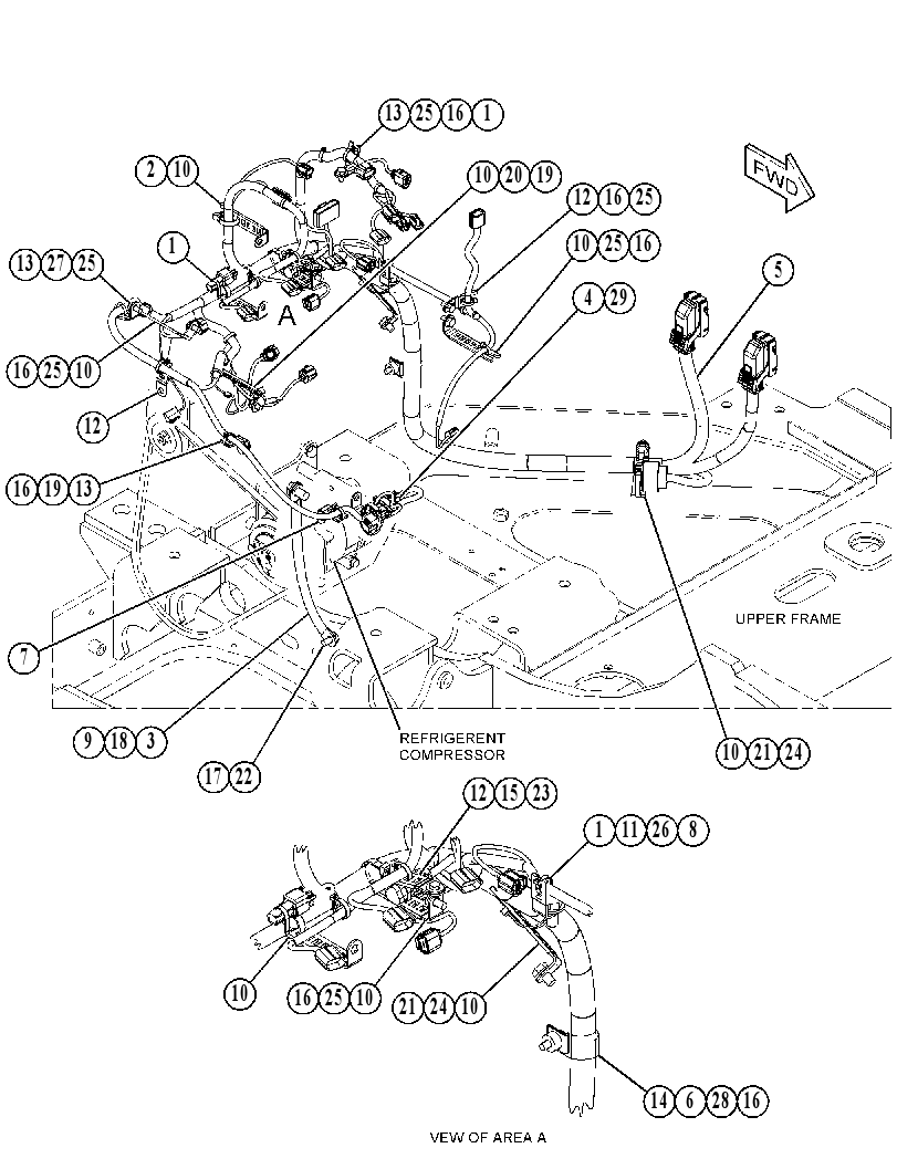 Проводка двигателя 4166417 CAT