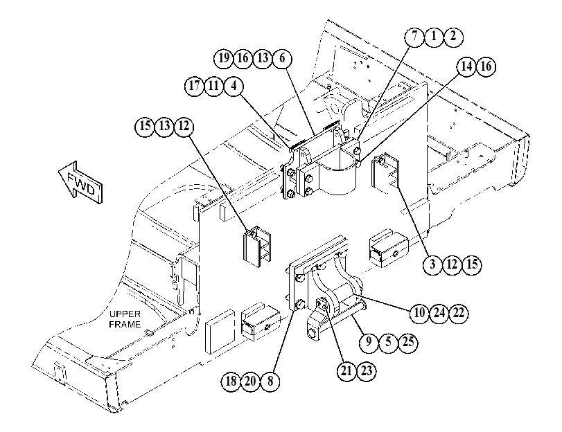MOUNTING GP-COUNTERWEIGHT CYL 4324875 CAT