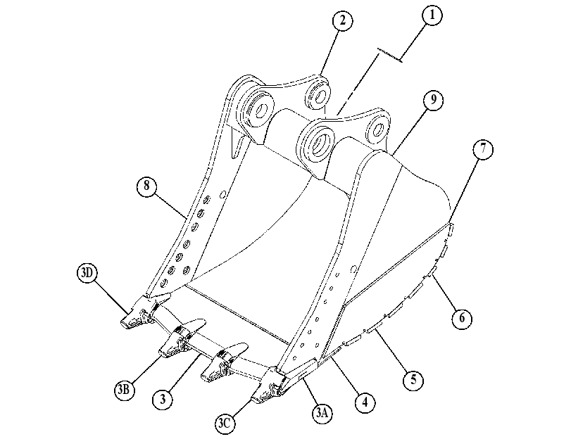 BUCKET AS-SEVERE SERVICE SPADE 4762373 CAT