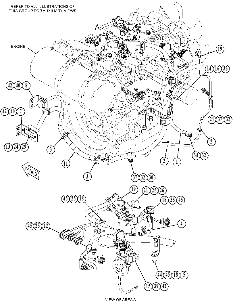 Проводка двигателя 5058062 CAT