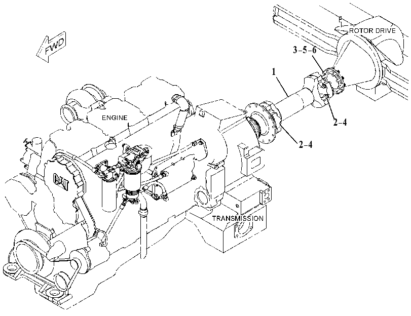 SHAFT GP-ROTOR DRIVE 2281661 CAT