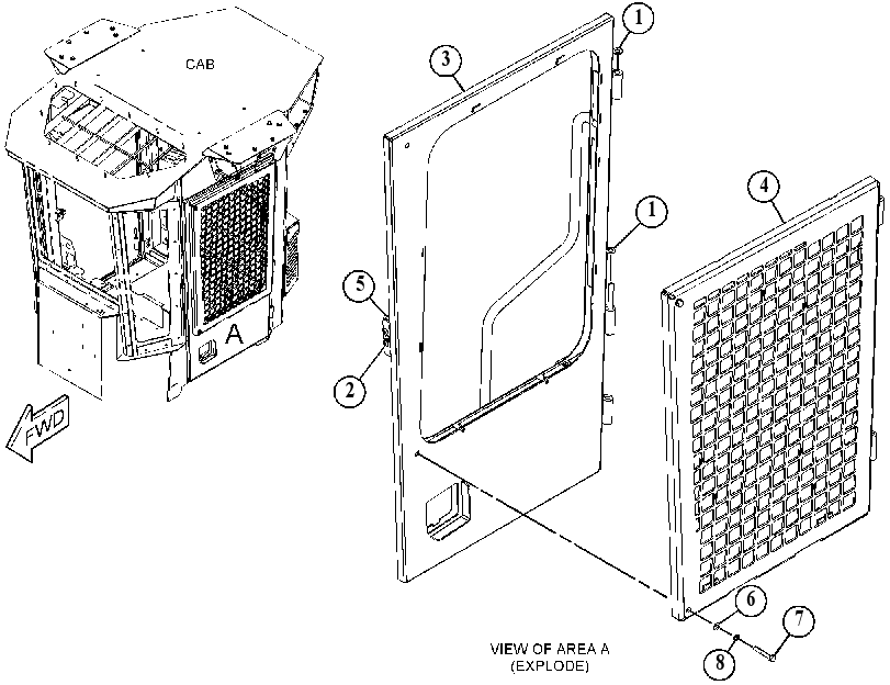 Дверь кабины 4721613 CAT