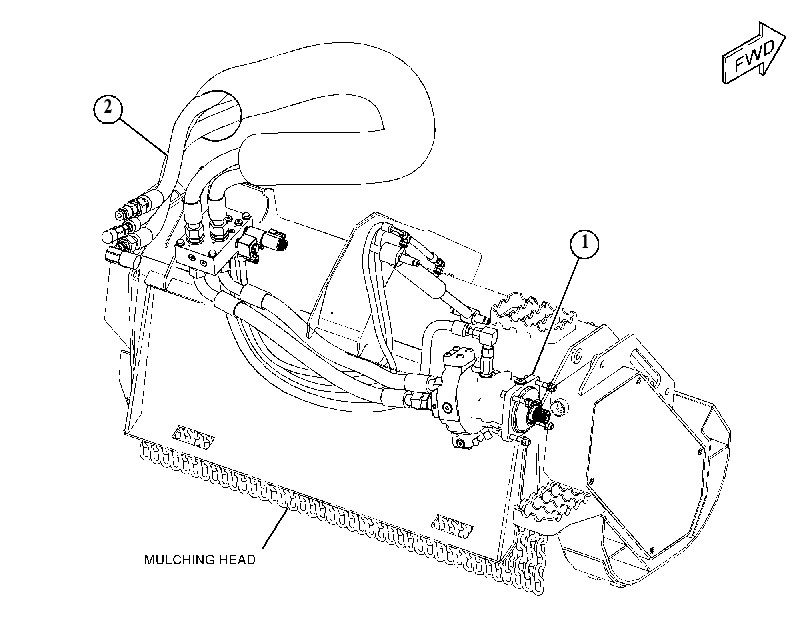 HYDRAULIC AR-MULCHING HEAD 4752754 CAT