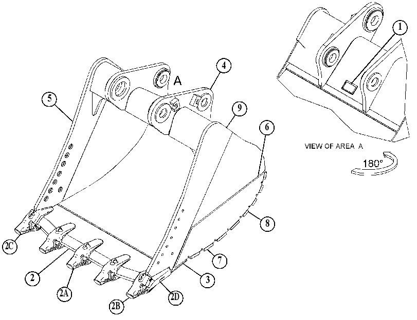 BUCKET AS-SEVERE SERVICE SPADE 4840451 CAT