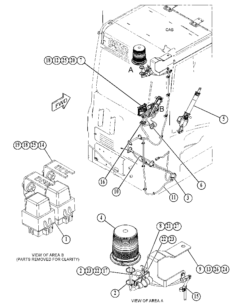 WIRING GP-WARNING BEACON 4739425 CAT