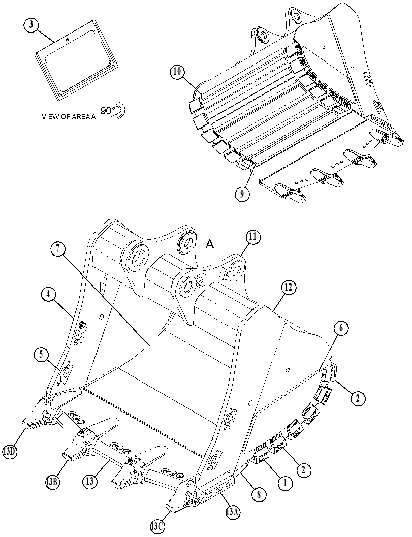 BUCKET AS-EXTREME SERV SPADE 4916809 CAT