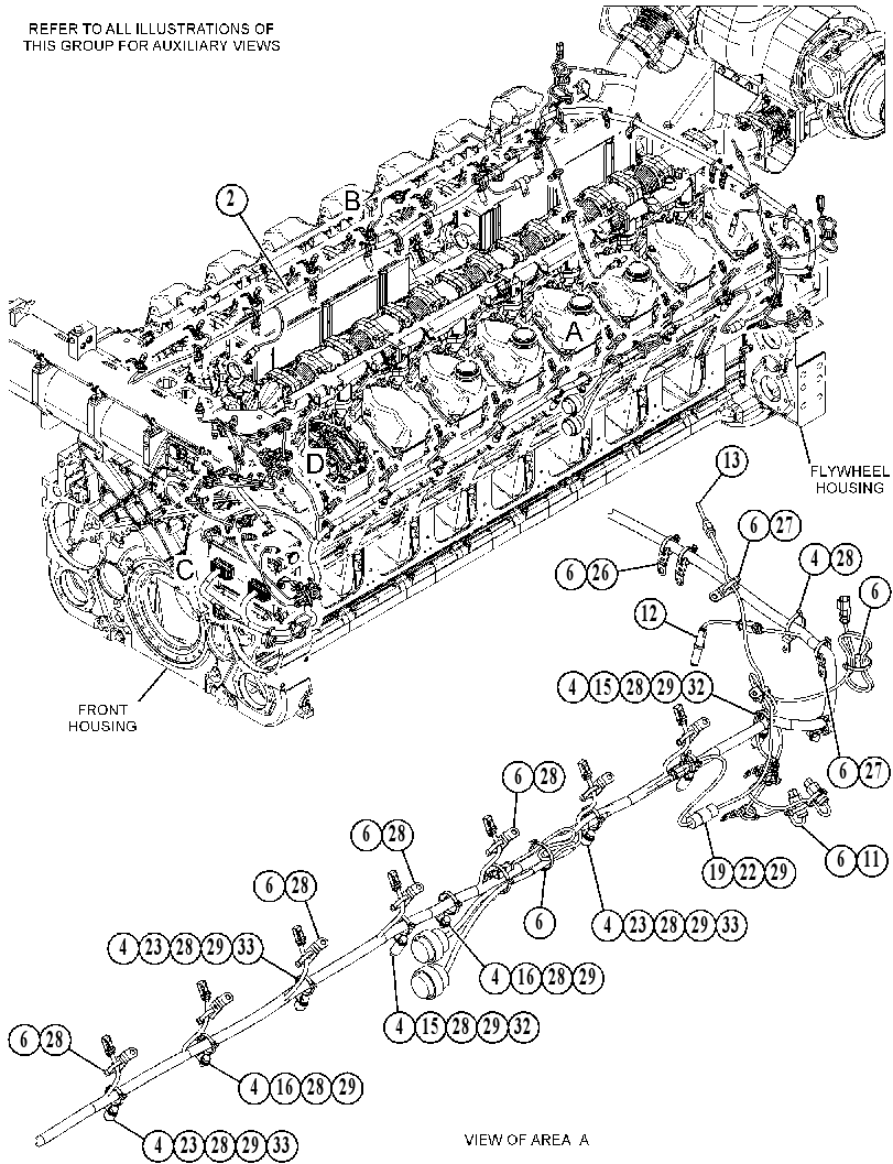 Проводка двигателя 4958960 CAT