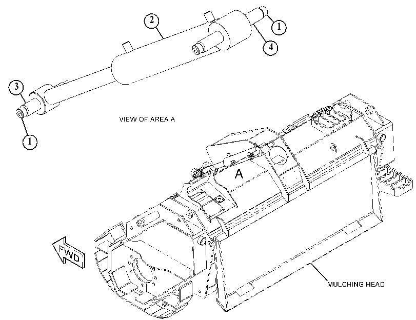 CYLINDER & MTG GP-MULCHING HD 4821437 CAT