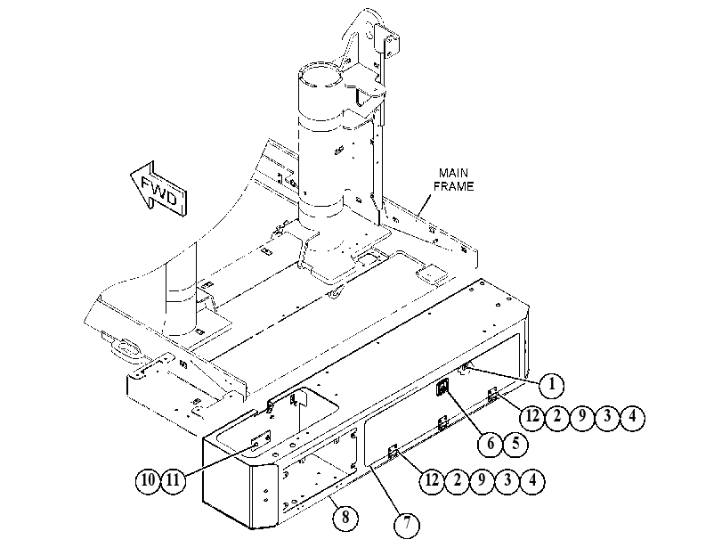 BUMPER GP-REAR 3873204 CAT