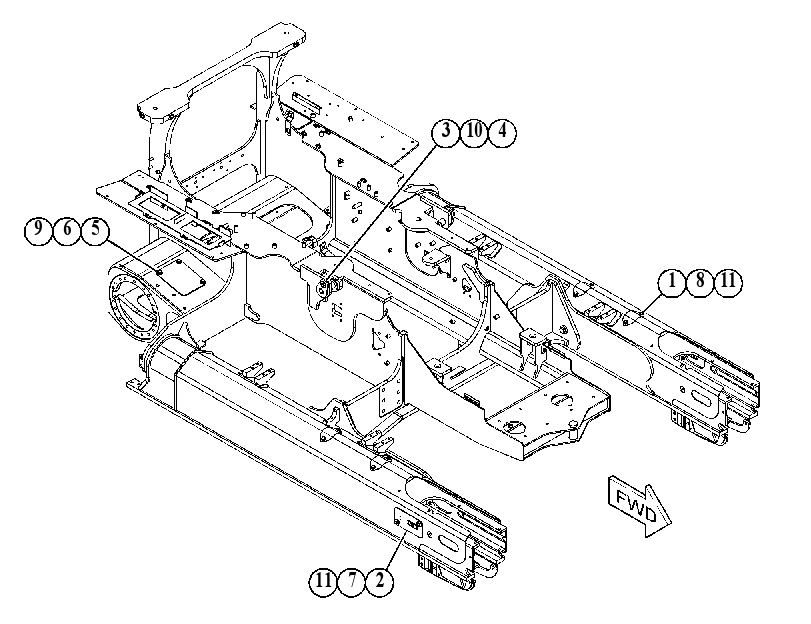 FRAME GP-MAIN 3970300 CAT