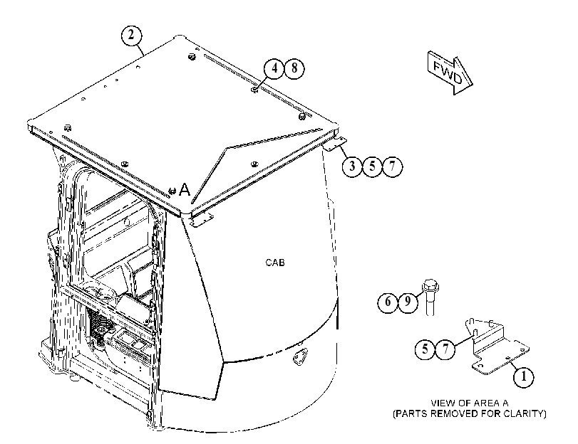 ROOF GP-CAB 4443238 CAT