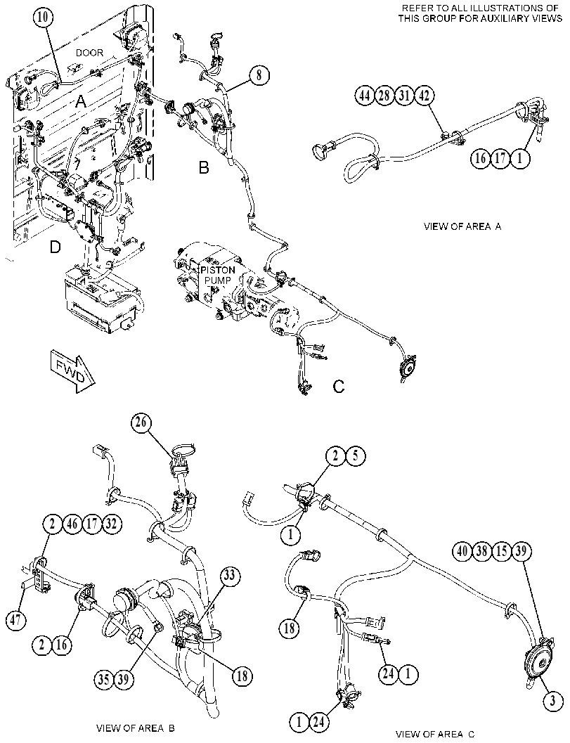 Проводка площадки 4225516 CAT