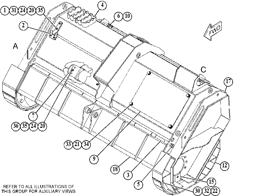 FRAME GP-MULCHING HEAD 4752765 CAT