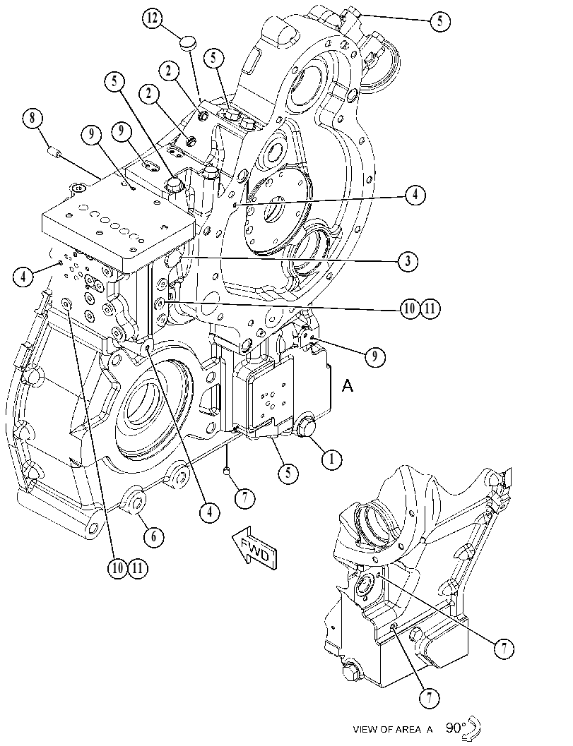 Корпус трансмиссии 4680128 CAT