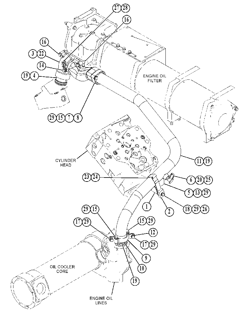 LINES GP-ENGINE OIL FILTER 3353156 CAT