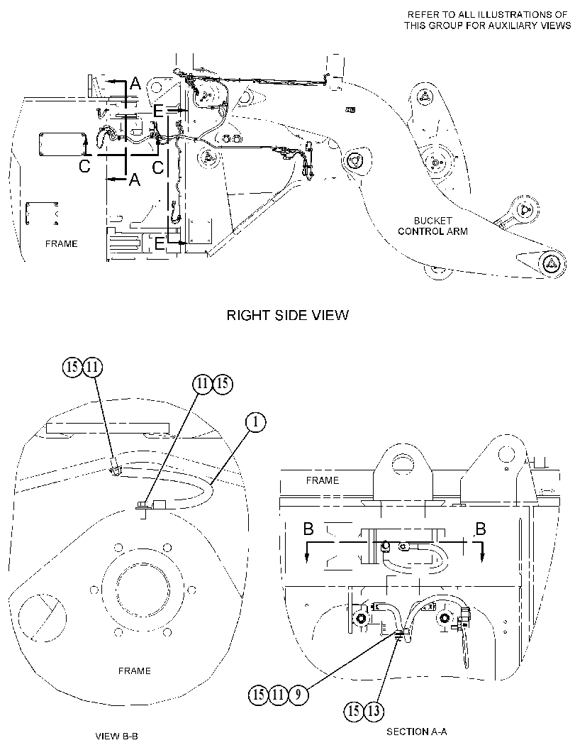 Проводка передняя 3702557 CAT