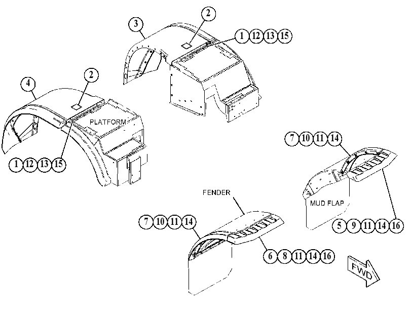 DEFLECTOR GP-FENDER 4547839 CAT