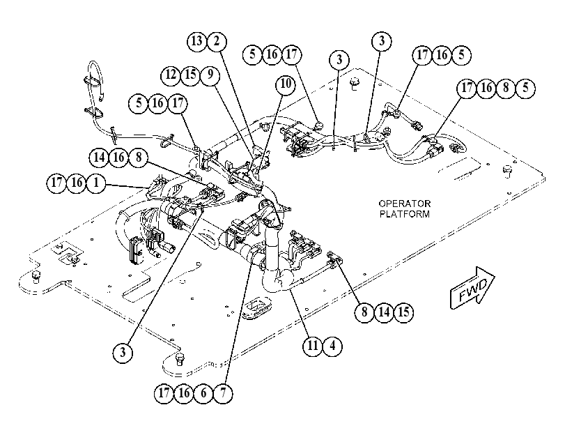 Проводка площадки 4818440 CAT
