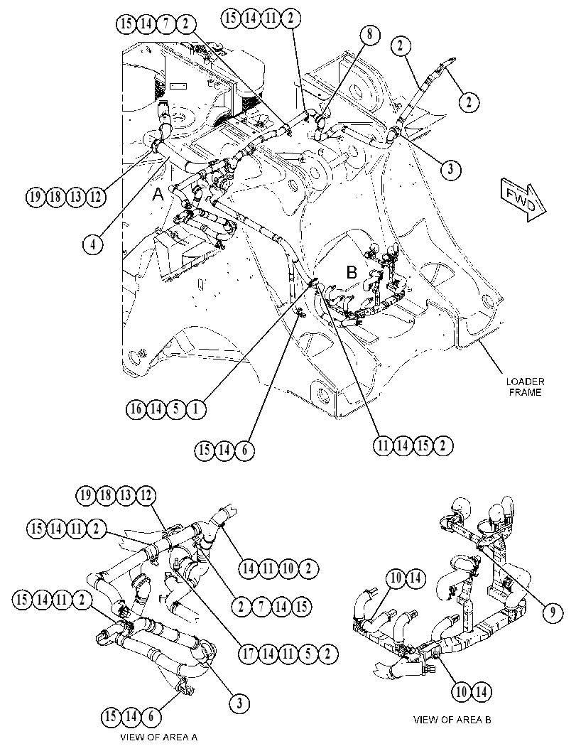Проводка передняя 4904322 CAT