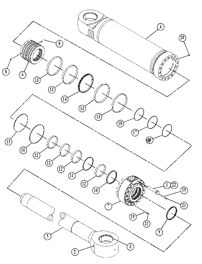Цилиндр наклона 4164019 CAT