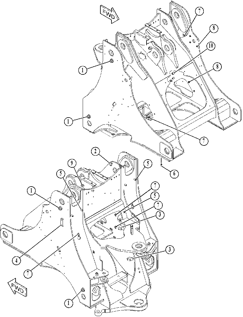 Рама погрузчика 4647844 CAT