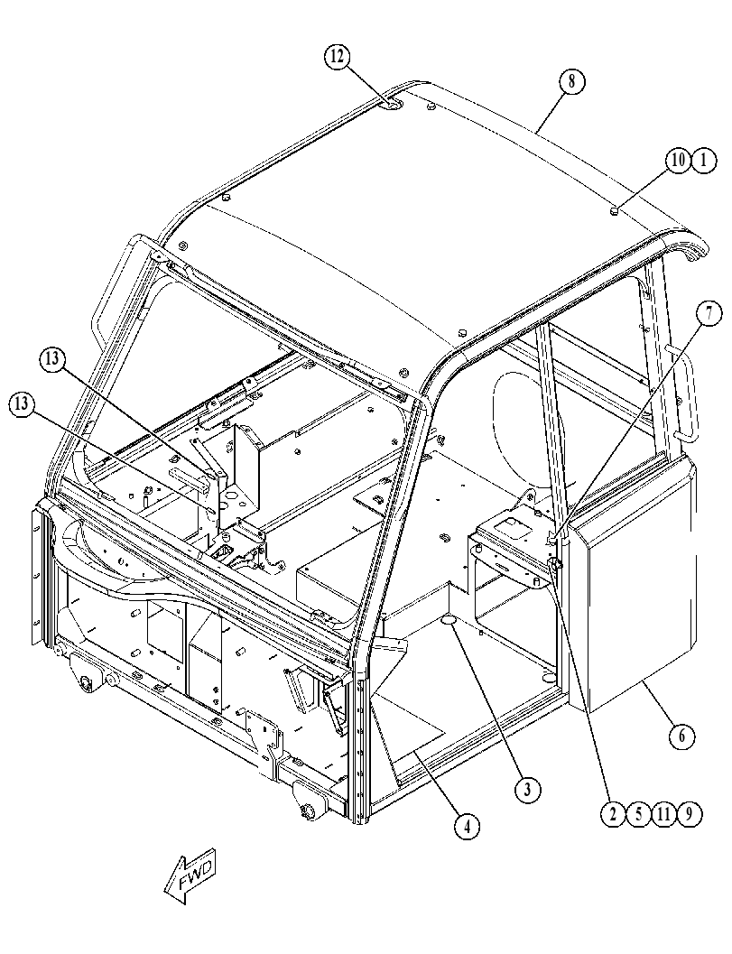 Каркас безопасности (ROPS) 4878607 CAT