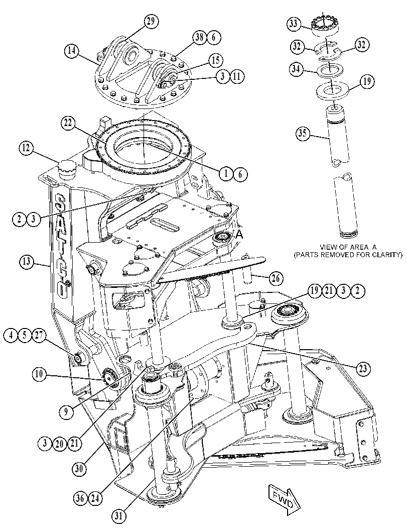 FRAME GP-HARVESTER HEAD 4415981 CAT