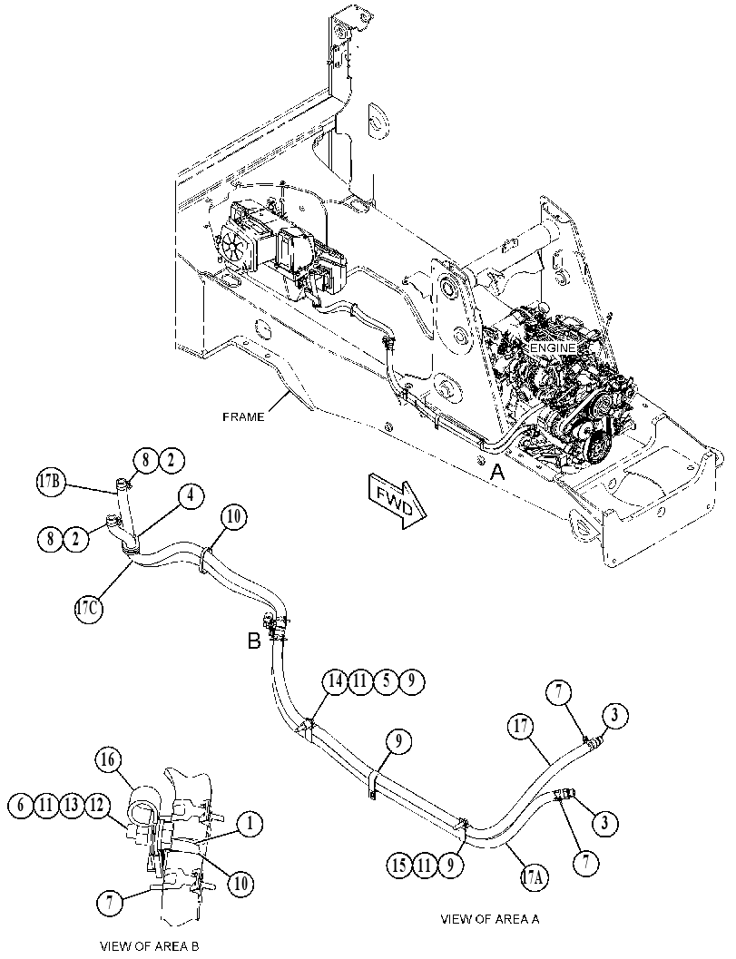 LINES GP-HEATER & AIR COND 4321387 CAT