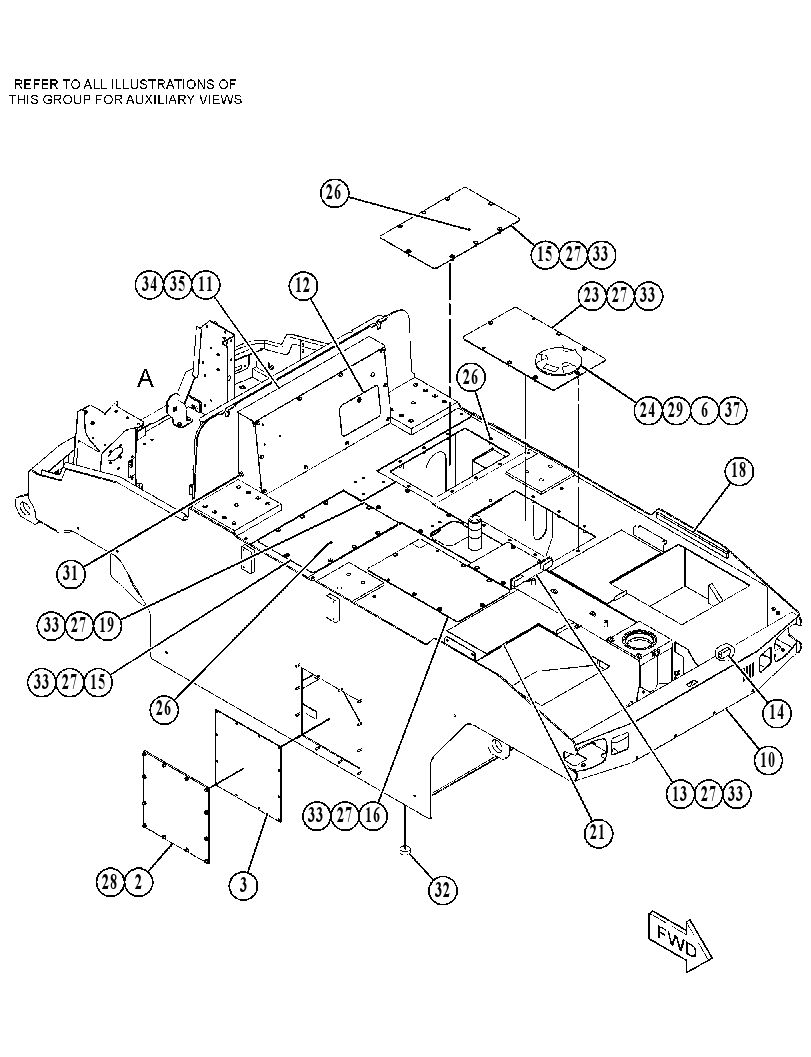 FRAME GP-MAIN 4455810 CAT
