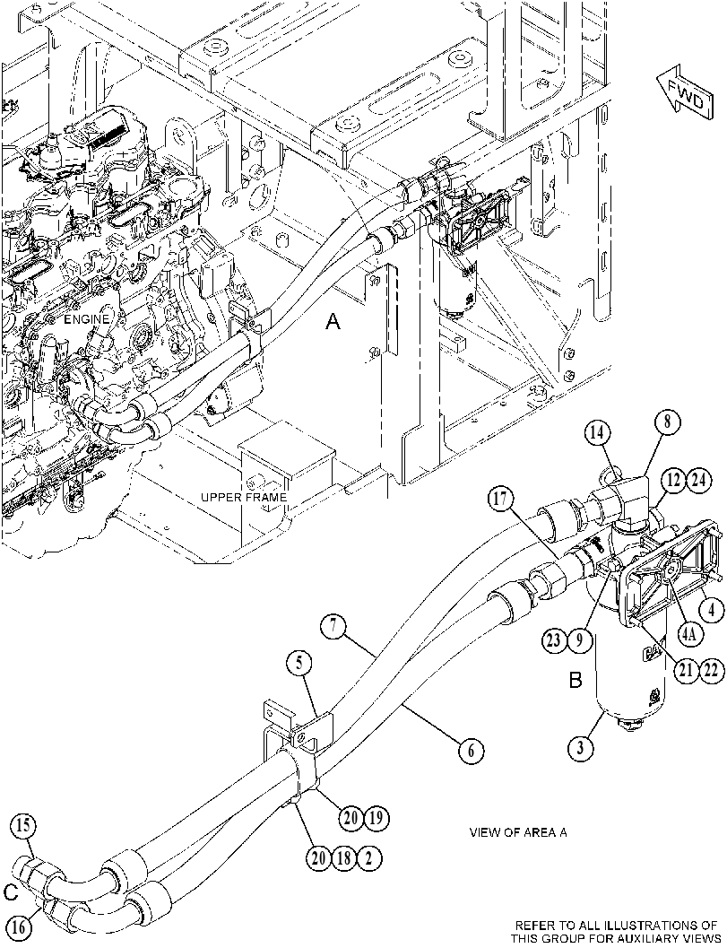 FILTER & MTG GP-ENGINE OIL 3244493 CAT