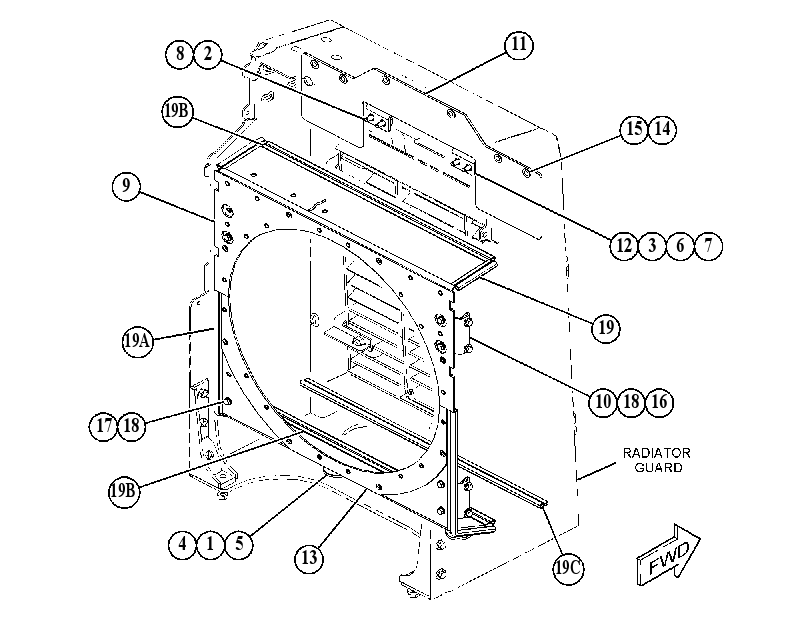 BAFFLE GP-RADIATOR 5170087 CAT