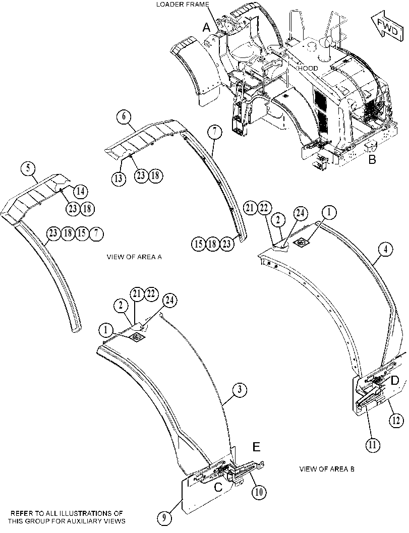 FENDER & MOUNTING GP 4547837 CAT