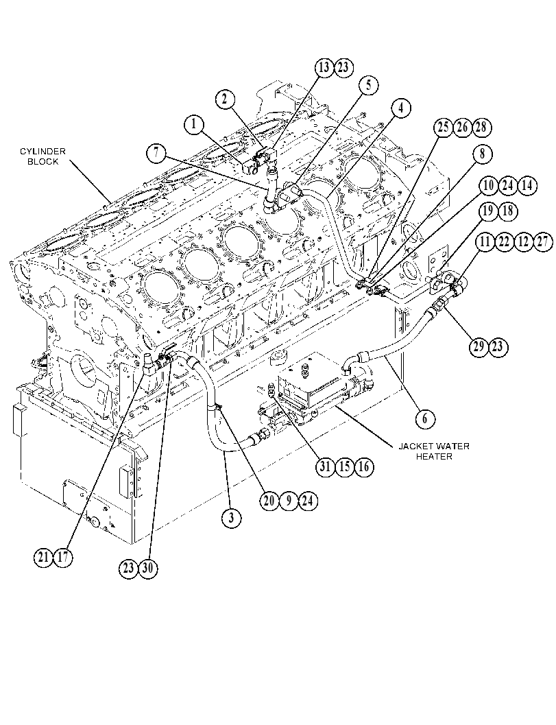 LINES GP-JACKET WATER HEATER 4557156 CAT
