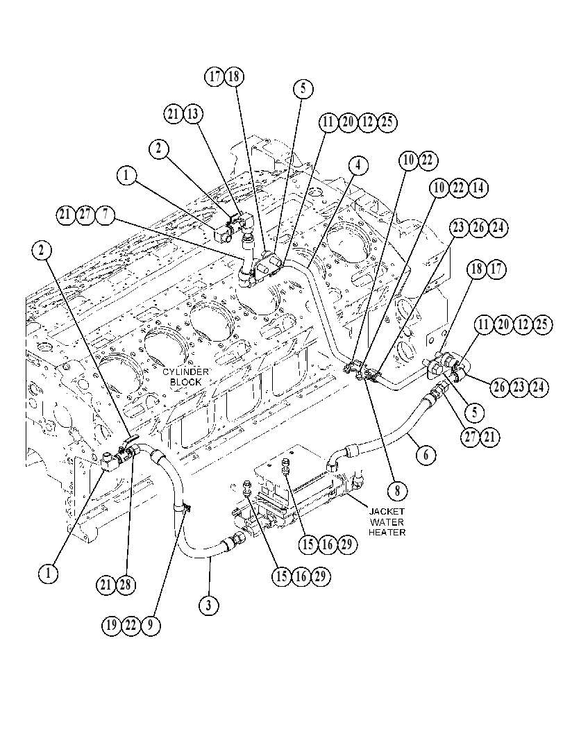 LINES GP-JACKET WATER HEATER 4669504 CAT