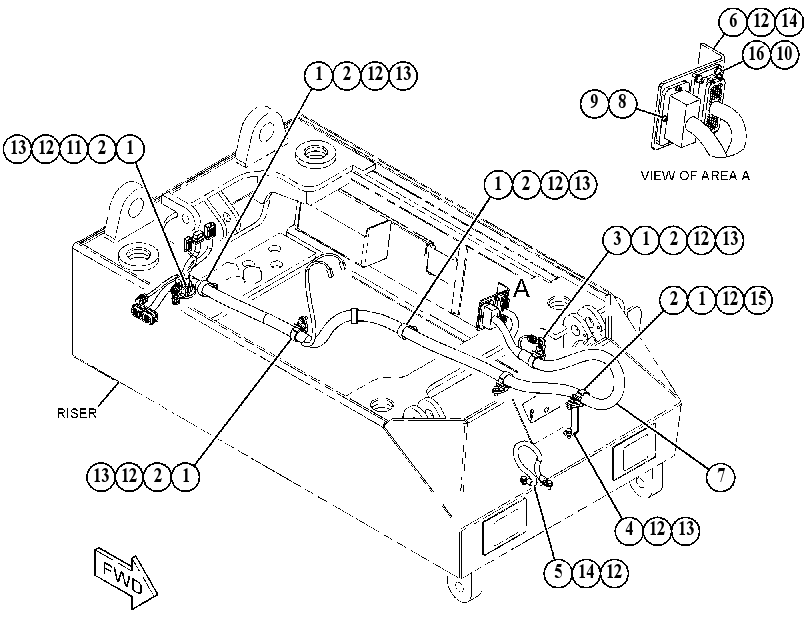 WIRING GP-CAB RISER 4439065 CAT