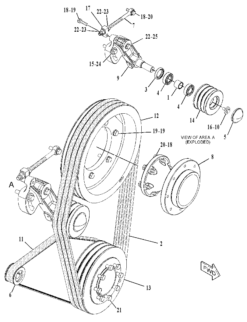 PULLEY GP-FAN & ALT DRIVE 2622027 CAT