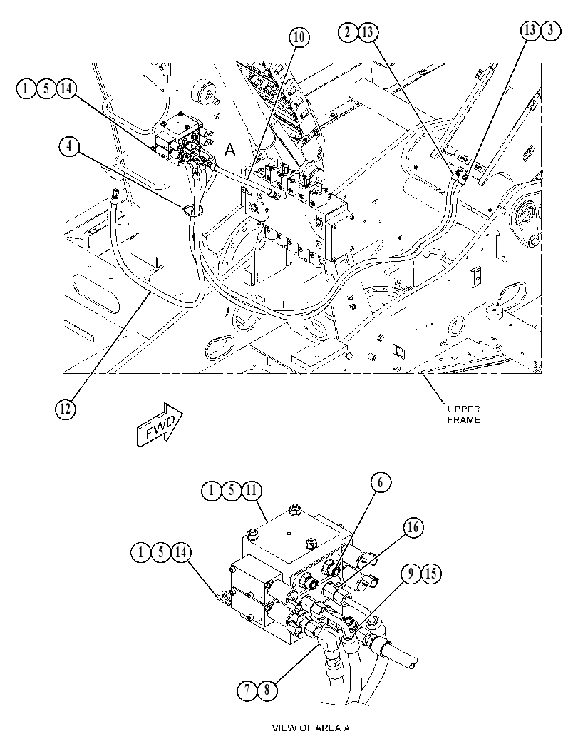 Клапан с трубопроводами вспомогательный 5106668 CAT