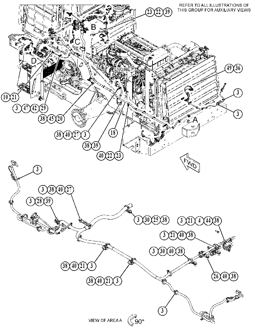 Проводка шасси 4802088 CAT