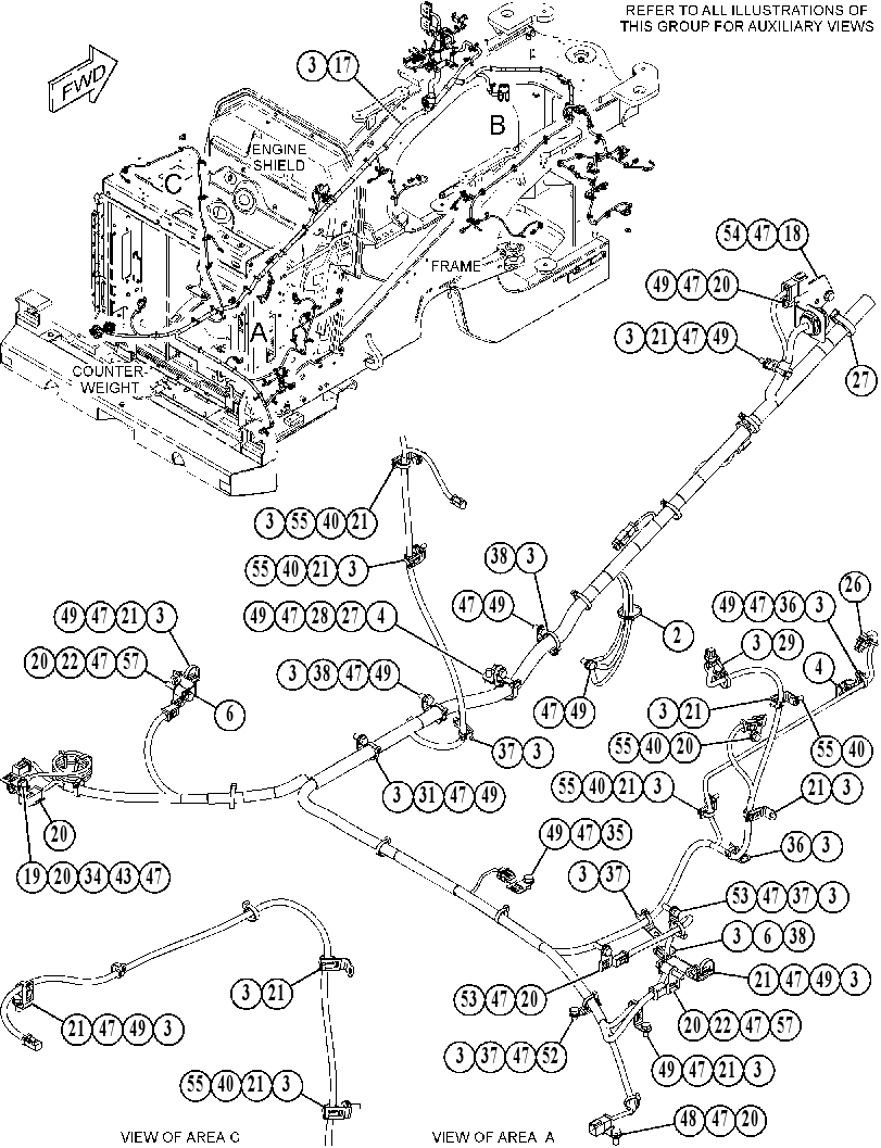 Проводка шасси 4170093 CAT