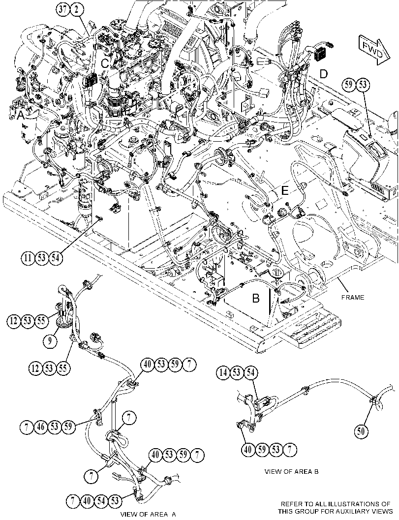 Проводка шасси 4950684 CAT