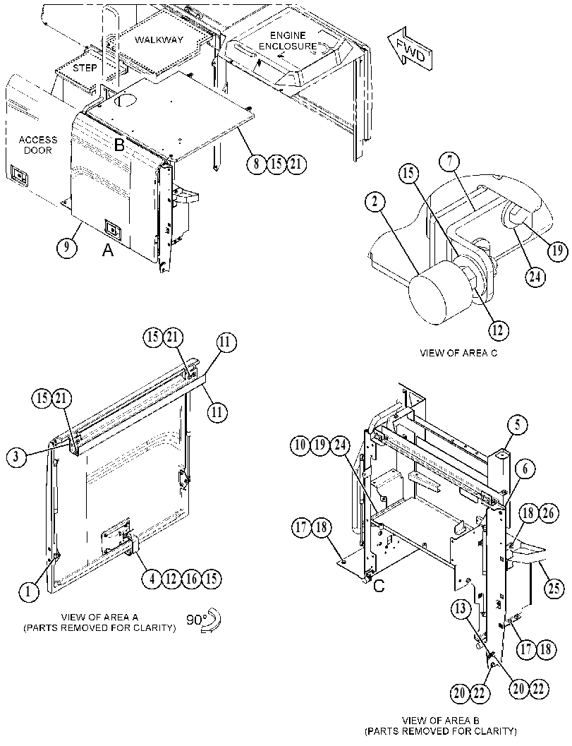 ENCLOSURE GP-FUEL TANK 4363513 CAT